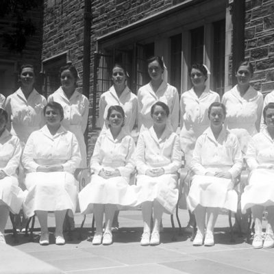 Group photo of the first graduating class of nurses