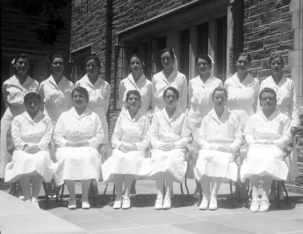 Group photo of the first graduating class of nurses