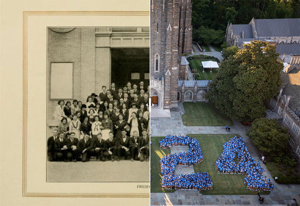 1924 2024 Class Photo Duke Centennial   Class Photo Then Now 