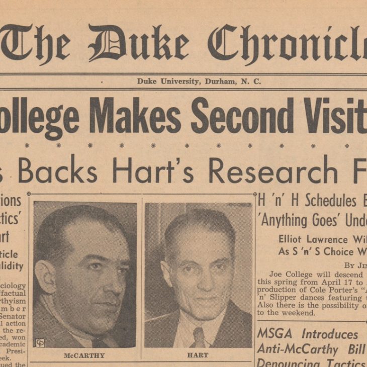 The Duke Chronicle cover February 1, 1952