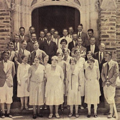 Duke Hospital staff before the opening