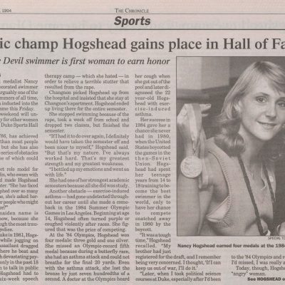 A Chronicle clipping from September 8, 1994 with a story about Hogshead