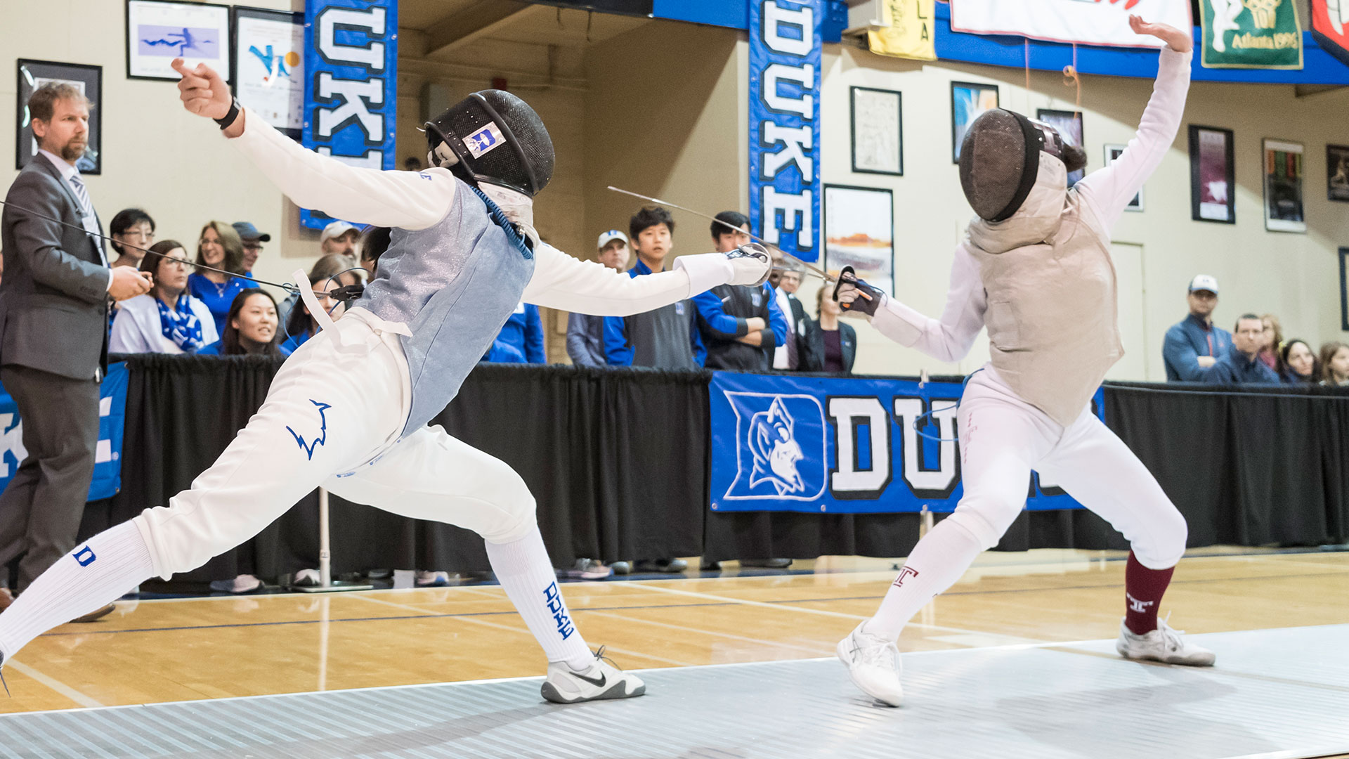 A modern photo of women's fencing